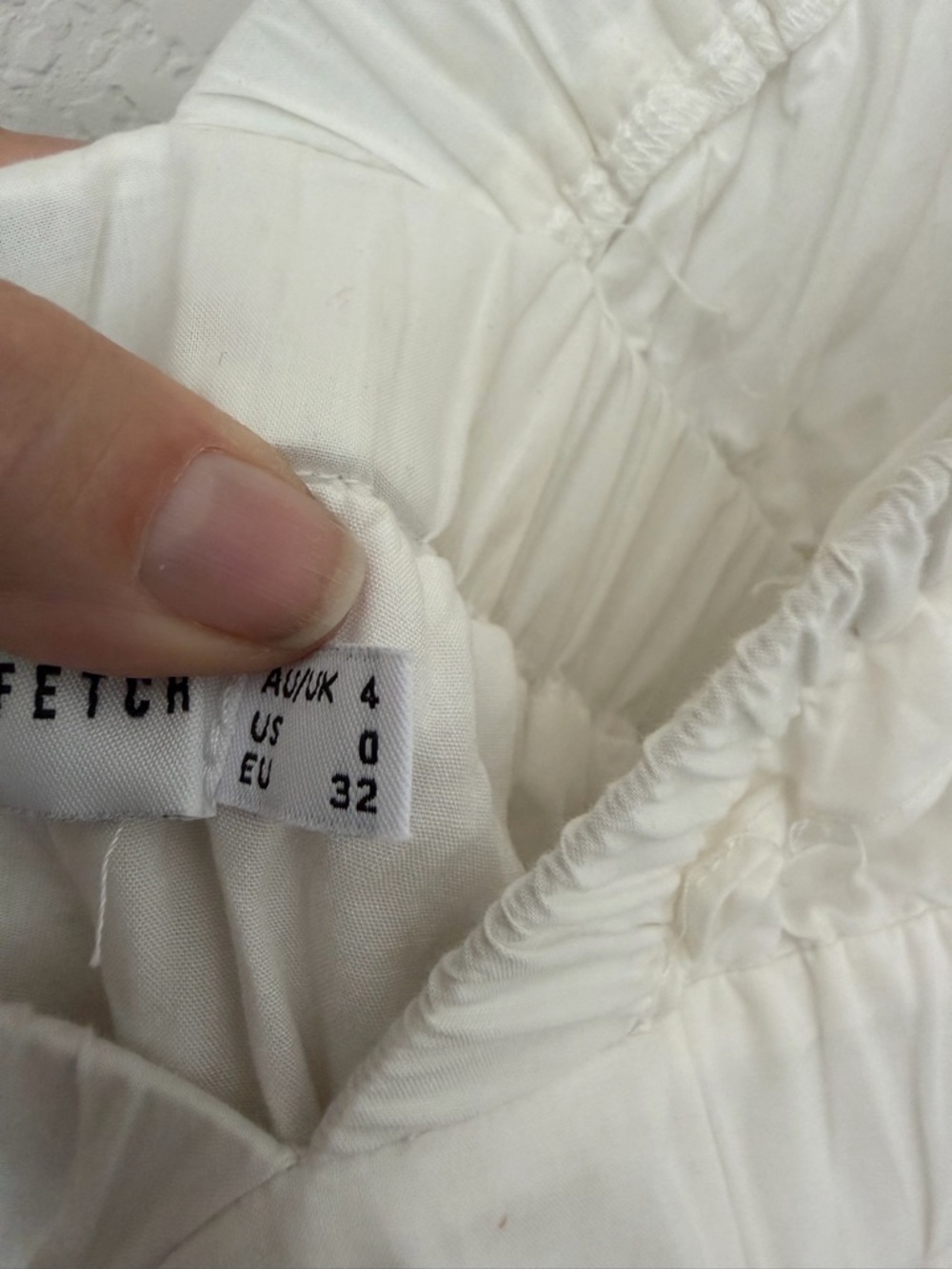 THATSSOFETCH White Ruffle Strap Mini Dress Size 0 Babydoll Summer Beach - Picture 7 of 8